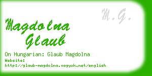 magdolna glaub business card